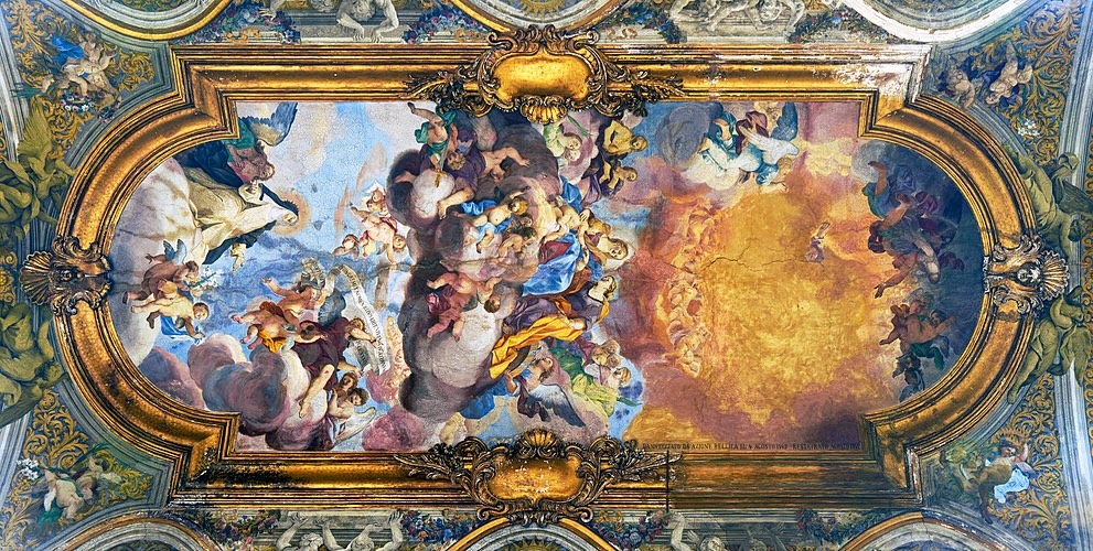 Toit de la chapelle de Santa Caterina, Naples.